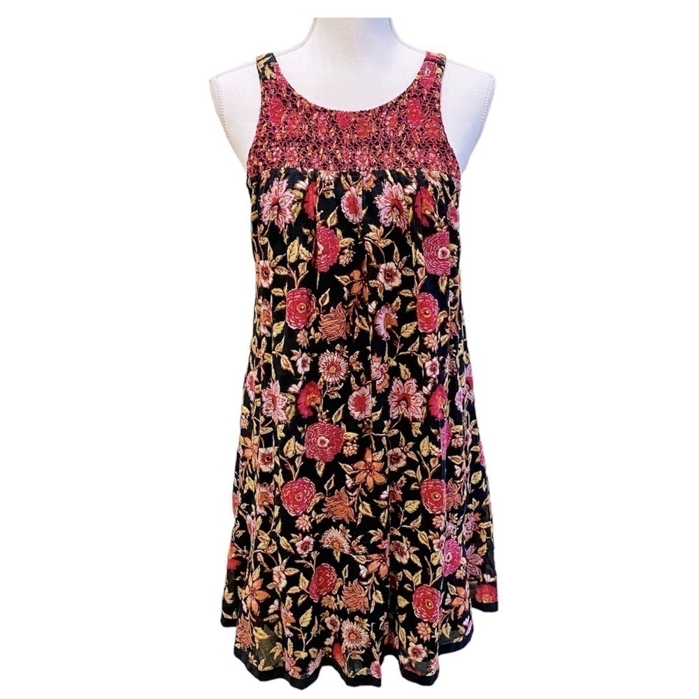 Free People Oh Baby Floral Print Mini Dress Small